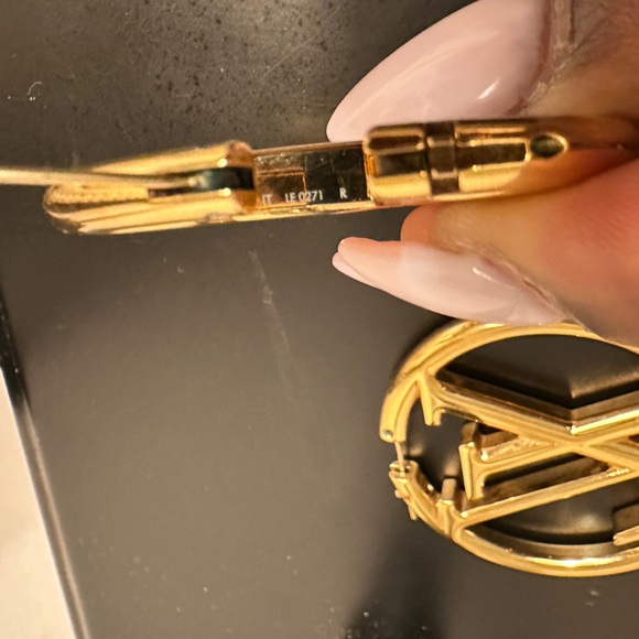 **Louis Vuitton Louise Hoop GM Earrings - Authentic & Lightly Used!** - Picture 4 of 14